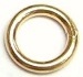 6Mm Soldered/Closed Base Metal Plated Jump Ring-18 Gauge- Bright Gold