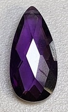 Cubic Zirconia Flat Teardrop- Purple