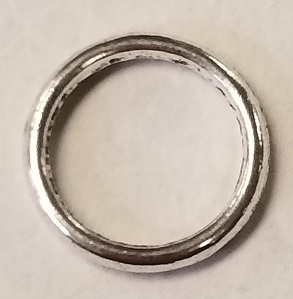 12Mm Closed Pewter Jump Ring - 12 Gauge