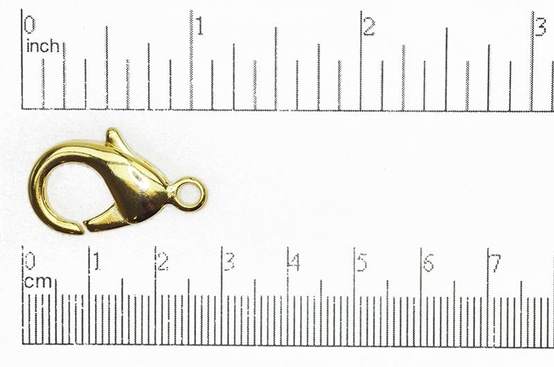 27Mm Electroplated Lobster Clasp-Bright Gold