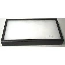 6" X 8" X 3/4" Glass Top Display Box (Black)
