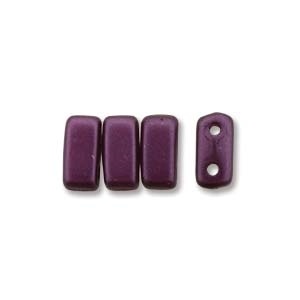 Czechmates 2-Hole Brick Bead - 3Mm X 6Mm - Pearlcoat Purple Velvet