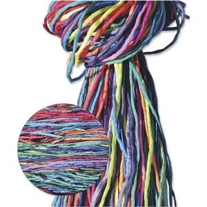 Hand Dyed Silk Strands - Bright