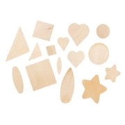 Unfinished Wood Shapes - Assorted Shapes - 1000 Pieces