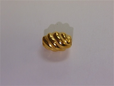 14X10mm Spiral Oval Gold Washed