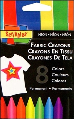 Scribbles Fabric Crayons - Neon