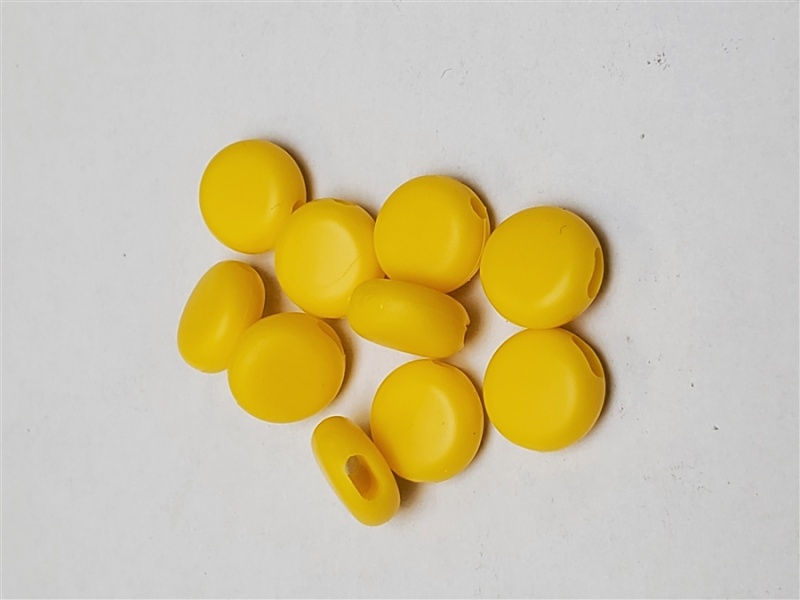 Ear Loop Grippers - Round - Bright Yellow - 10 Pieces