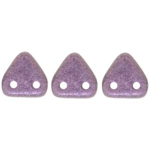 Czechmates 2 Hole Triangle Beads-Metallic Suede Pink