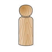 Wood Little Woman - 2 1/4"