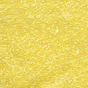Db053 Lined Pale Yellow Ab - Miyuki Delica Seed Beads - 11/0