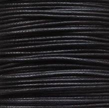 Waxed Cotton Cord - 2 Mm - 288 Yard Spool - Black