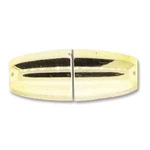 8.5 X 22Mm, Fits 4Mm Cord, Large Hole Magnetic Clasp- Gold