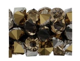 Swarovski 8Mm Fine Rock Tube- Light Colorado Topaz/Dorado/Jet