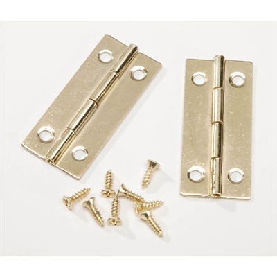 Brass Hinges - 2 Hole - 1-5/8 Inches