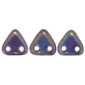 Czechmates 2 Hole Triangle Beads-Iris Purple