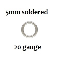 Sterling Silver Soldered Jump Ring - 5Mm, 20Ga