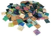 3/4" Italian Vitreous Glass Mosaic Tiles - Metallic - 1 Lb Bags