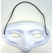 White Satin Mask