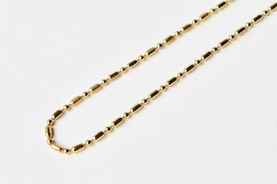 Ball And Bar Chain With Connector- 24"- Gold Only