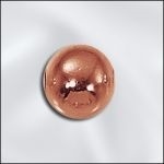 Smooth Round Genuine Copper Beads - 3Mm