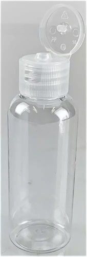 2Oz Flip Top Clear Plastic Pet Bottle