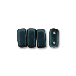 Czechmates 2-Hole Brick Bead - 3Mm X 6Mm - Dark Turquoise