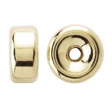 14Kt Gold Filled Smooth Rondell Bead - 3Mm - 1Mm Hole Size