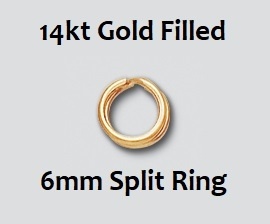 14K Gold Filled Split Ring - 6Mm