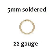 14K Gold Filled Soldered Jump Ring - 5Mm - 22 Gauge