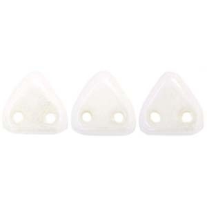 Czechmates 2 Hole Triangle Beads-Luster Opaque White