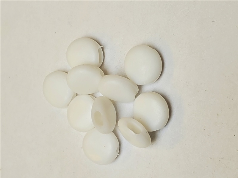 Ear Loop Grippers - Round - White - 50 Pieces