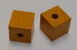 Wood Cube - 1/2", 1/8" Hole - Mango