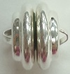 12Mm Swirl Plated Magnetic Clasp-Silver Plated
