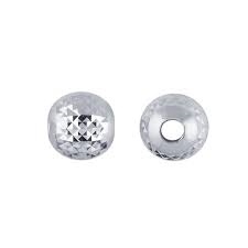 Sterling Silver Pyramid Cut Bead - 4Mm - 1.5Mm Hole Size
