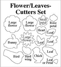 #37005 Makins Cutter Set, Flower/Leaf