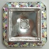 Square Schrag-20Mm-Crystal/Silver