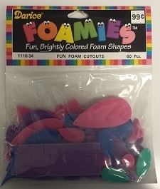 Pre-Cut Shapes- Blue, Green, Pink, and Purple #1118-34