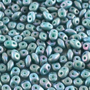 Superduo Nebula Turquoise Green Matte