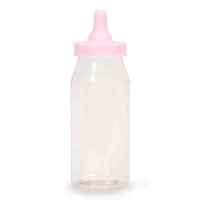 Pink Baby Bottle Favors - 12 Pieces - 5 Inches