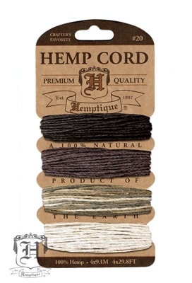 Hemptique Hemp Cord Set - 20# Test - Earthy