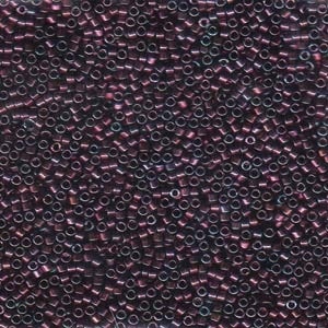 Miyuki Delica Seed Beads- 11/0- Db1004 Metallic Red/Purple Gold Iris