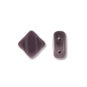 Silky Bead, 6Mm, 2-Hole - Opaque Purple, SQ206-23030