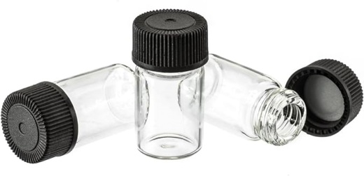 Clear Glass Display Vials 1" x 9/16"