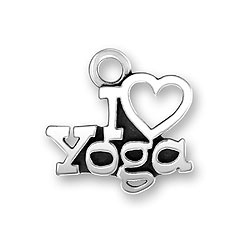 Sterling Silver Charm- I Heart Yoga