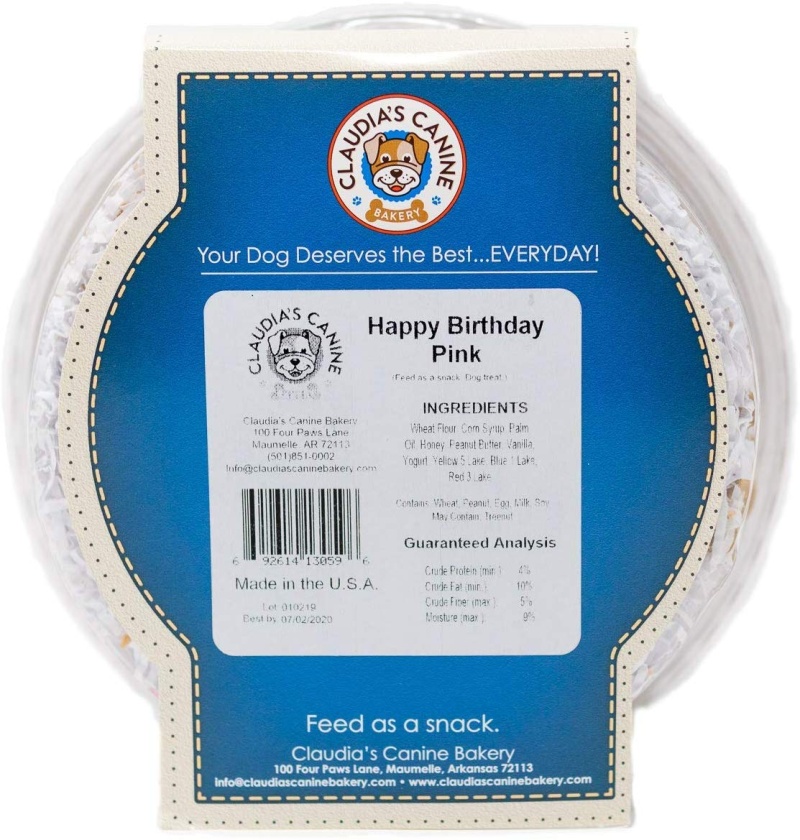 Claudia's Canine Bakery Peanut Butter Dog Cookies, 10Ounce, Happy