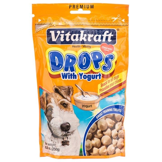 Vitakraft Drops With Yogurt Dog Treats - Calcium Enriched Snacks