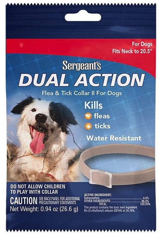 Sergeants Dual Action Flea And Tick Collar II for Dogs 20.5"