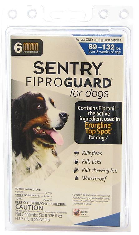 Sentry Fiproguard For Dogs (89-132 Lbs) - (6 Doses)