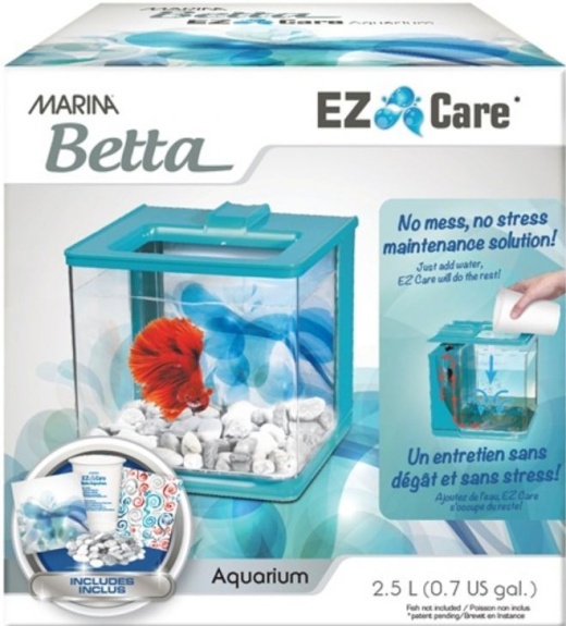 Marina Betta Ez Care Aquarium Kit - 0.07 Gallon - Blue