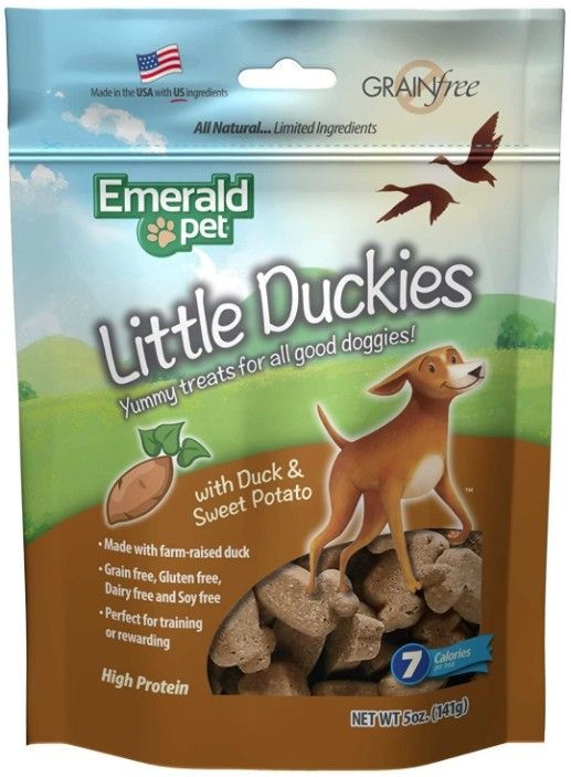 Emerald Pet Little Duckies Dog Treats With Duck And Sweet Potato - 5 Oz